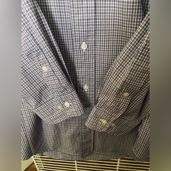 Ralph Lauren Yarmouth Purple And Navy Plaid Polo Shirt Size 16 (Medium) 32/33 - Picture 4 of 7